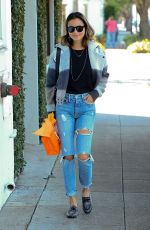 JAMIE CHUNG in Ripped Jeans Out Shopping in Beverly Hills 01/25/2017