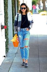 JAMIE CHUNG in Ripped Jeans Out Shopping in Beverly Hills 01/25/2017