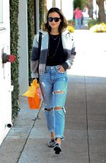 JAMIE CHUNG in Ripped Jeans Out Shopping in Beverly Hills 01/25/2017