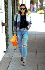 JAMIE CHUNG in Ripped Jeans Out Shopping in Beverly Hills 01/25/2017