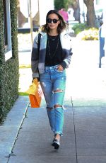 JAMIE CHUNG in Ripped Jeans Out Shopping in Beverly Hills 01/25/2017