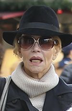 JANE FONDA Out Shopping in West Hollywood 12/24/2016