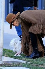 JANE FONDA Out with Her Dog in Beverly Hills 12/29/2016