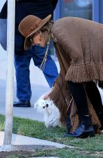 JANE FONDA Out with Her Dog in Beverly Hills 12/29/2016