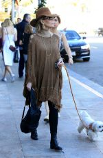 JANE FONDA Out with Her Dog in Beverly Hills 12/29/2016