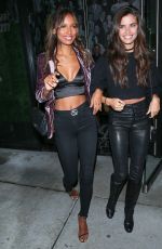 JASMINE TOOKES and SARA SAMPAIO Leaves Catch LA in West Hollywood 01/20/2017 