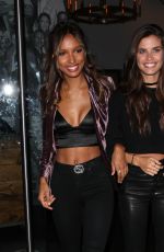 JASMINE TOOKES and SARA SAMPAIO Leaves Catch LA in West Hollywood 01/20/2017 