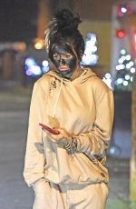 JEMMA LUCY Out with Her Dog for a Late Night Walk in Manchester 12/28/2016