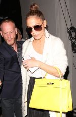 JENNIFER LOPEZ Out for Dinner in West Hollywood 12/28/2016
