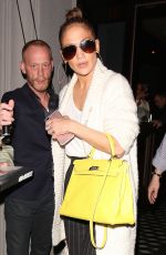 JENNIFER LOPEZ Out for Dinner in West Hollywood 12/28/2016