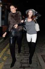 JESS IMPIAZZI Out for Dinner at Piccolinos in Manchester 01/12/2017