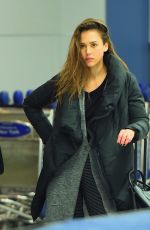 JESSICA ALBA at JFK Airport in New York 01/22/2017