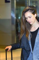 JESSICA ALBA at JFK Airport in New York 01/22/2017