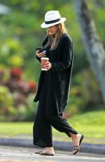 JESSICA ALBA Out for Morning Coffee in Kauai 01/01/2017