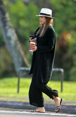 JESSICA ALBA Out for Morning Coffee in Kauai 01/01/2017