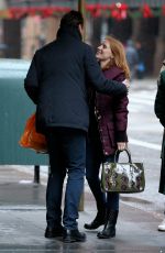 JESSICA CHASTAIN Arrives at Her Hotel in New York 01/02/2017