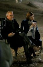 JESSICA CHASTAIN on the Set of 