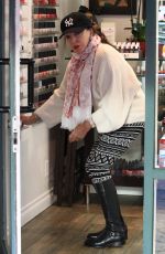 JOAN COLLINS at a Nail Salon in Beverly Hills 01/13/2017