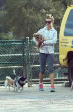 JOANNA KRUPA Out with Her Dogs at a Park in Hollywood 01/13/2017