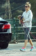 JOANNA KRUPA Out with Her Dogs at a Park in Hollywood 01/13/2017