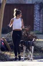 JOJO FLETCHER Out with Her Dog in Dallas 01/02/2017