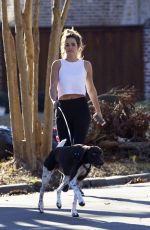 JOJO FLETCHER Out with Her Dog in Dallas 01/02/2017