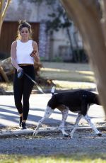 JOJO FLETCHER Out with Her Dog in Dallas 01/02/2017