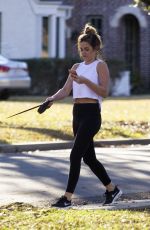 JOJO FLETCHER Out with Her Dog in Dallas 01/02/2017