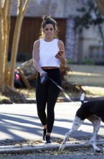JOJO FLETCHER Out with Her Dog in Dallas 01/02/2017