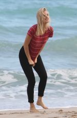 JOY CORRIGAN on the Set of a Photoshot on the Beach in Miami 01/15/2017