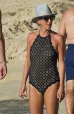 JULIA CAREY in Swimsuit on Beach in Barbados 01/01/2017