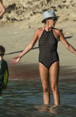 JULIA CAREY in Swimsuit on Beach in Barbados 01/01/2017