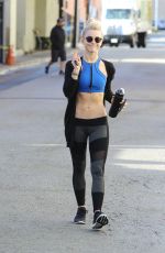 JULIANNE HOUGH in Tights Leaves a Gym in Los Angeles 01/11/2017