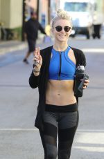 JULIANNE HOUGH in Tights Leaves a Gym in Los Angeles 01/11/2017