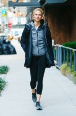 KARLIE KLOSS Leaves Her Apartment in New York 01/16/2017