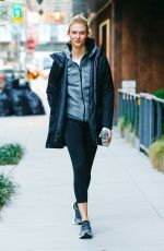 KARLIE KLOSS Leaves Her Apartment in New York 01/16/2017