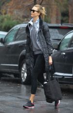 KARLIE KLOSS on a Rainy Day Out in New York 01/03/2017
