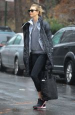 KARLIE KLOSS on a Rainy Day Out in New York 01/03/2017