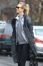 KARLIE KLOSS on a Rainy Day Out in New York 01/03/2017