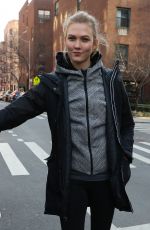 KARLIE KLOSS Out and About in New York 01/16/2017