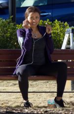 KAT GRAHAM on the Set of 