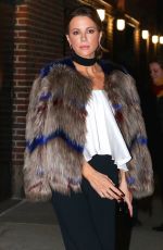 KATE BECKINSALE Arrives at Late Show with Stephen Colbert 01/04/2017