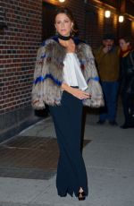 KATE BECKINSALE Arrives at Late Show with Stephen Colbert 01/04/2017