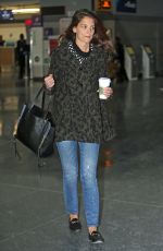 KATIE HOLMES at JFK Airport in New York 01/09/2017