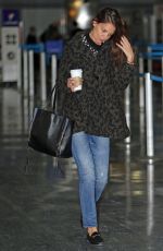 KATIE HOLMES at JFK Airport in New York 01/09/2017