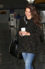 KATIE HOLMES at JFK Airport in New York 01/09/2017
