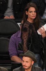 KATIE HOLMES at LA Lakers Game in Los Angeles 01/15/2017