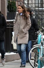 KATIE HOLMES Out and About in New York 01/10/2017