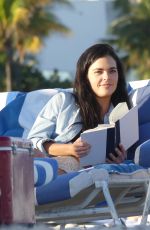 KATIE LEE Relaxing at a Beach in Miami 01/09/2017
