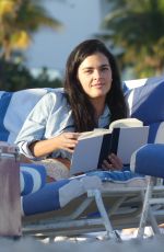 KATIE LEE Relaxing at a Beach in Miami 01/09/2017